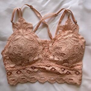 Anemone Cream Lace Bralette with Adjustable Straps